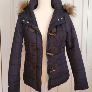 Aeropostale Puff Jacket with Fur Hood